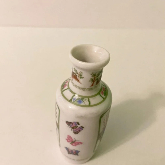 Vintage 1980 Franklin Mint Miniature Doll House Vase Geisha Butterfly Japan - Picture 5 of 9